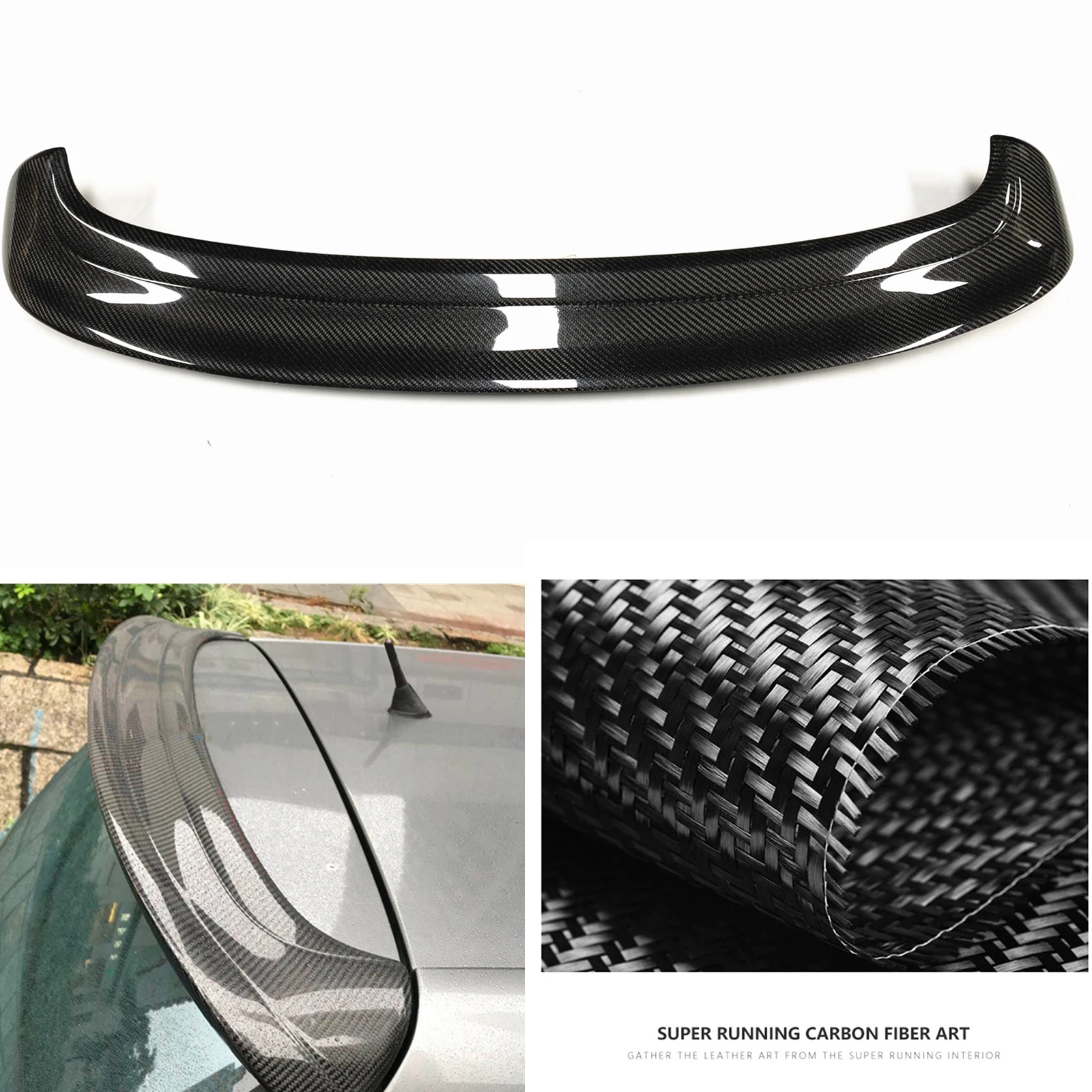 

For Volkswagen VW Golf 5 MK5 GTI Rear Roof Spoiler Wing Real Carbon Fiber Tailgate Trunk Lid Window Upper Splitter Lip