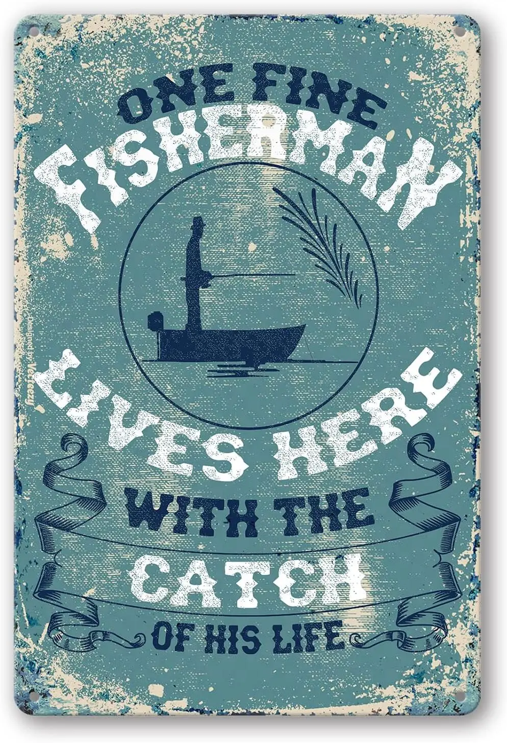 Fishing Tin Sign Fishing Metal Signs For Man Cave Fishing Wall Decor For  Boys Room Hunting Room Decor I'd Rather Be Fishing Sign - AliExpress