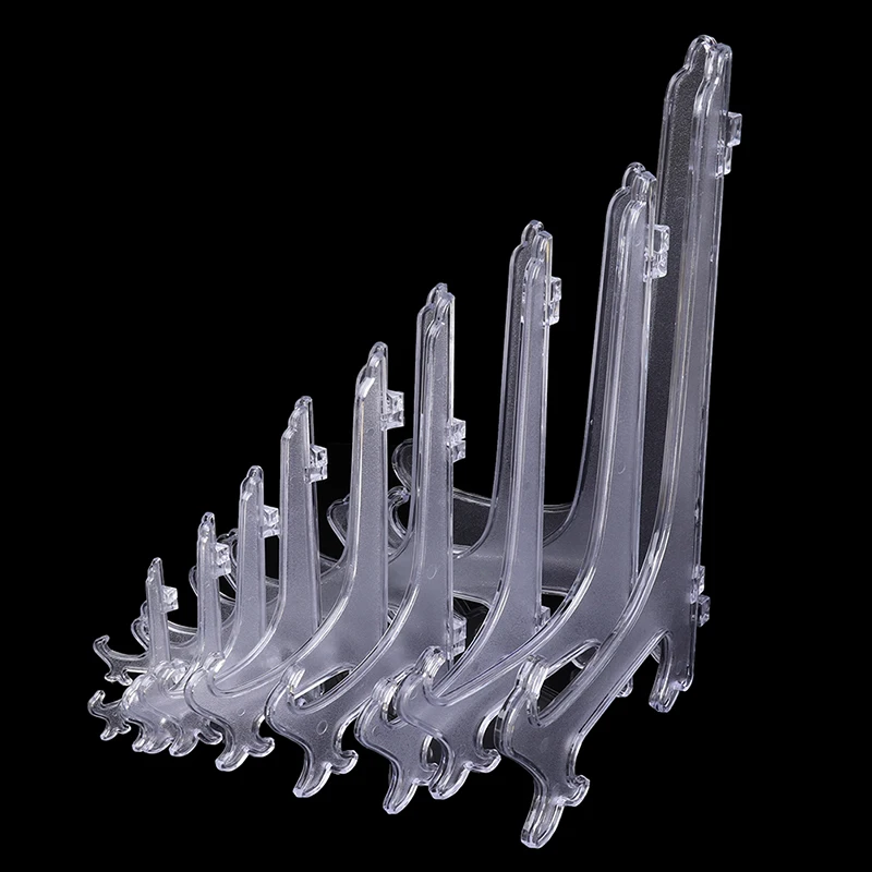 Plastic Clear Easels Plate Holders Display Stand Stander Picture Frame Photo Tools 10Pcs/5PCS