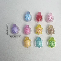 1PC Glow-in-the-Dark Turtle Phone Holder Mini Resin Turtle Design Expandable Folding Stand Non-Slip ABS Grip for Mobile Devices - Image 6