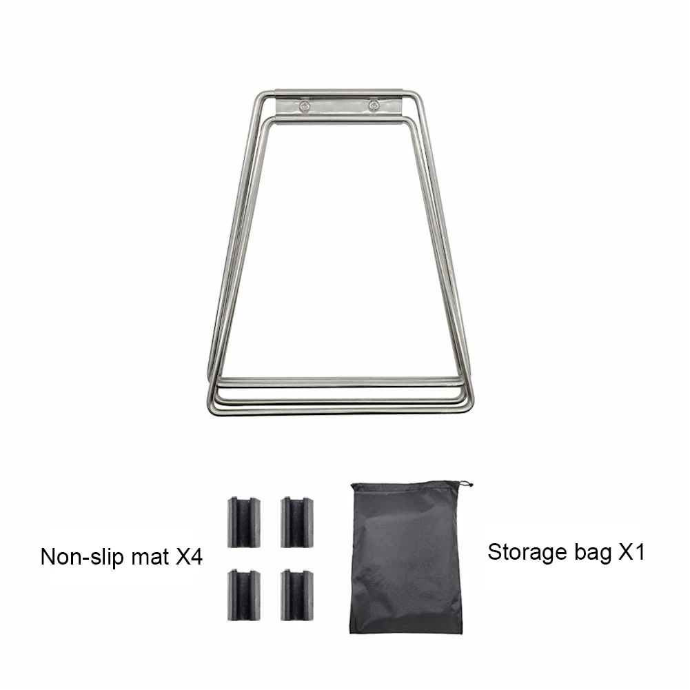 Camping Foldable Metal Stand Stainless Steel Aluminum Alloy Box Stand Iron Storage Box Bracket for Outdoor Picnic Fishing