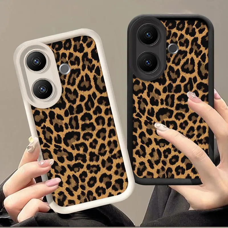 Leopard Print Shockproof Flexible Silicone Protective Phone Case
