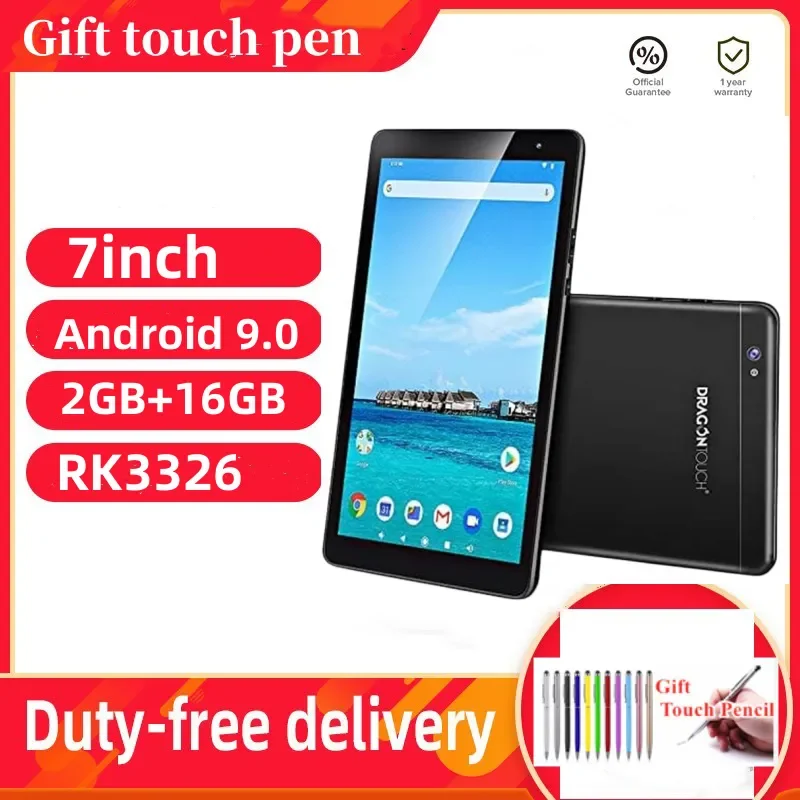 2023 Nuova Versione Globale Tablet Android 9.0 2G + 16Gb 7 Pollici 3000Mah Tablet Pc Doppia Fotocamera Tab Computer 1024X600 Ips Dtm7