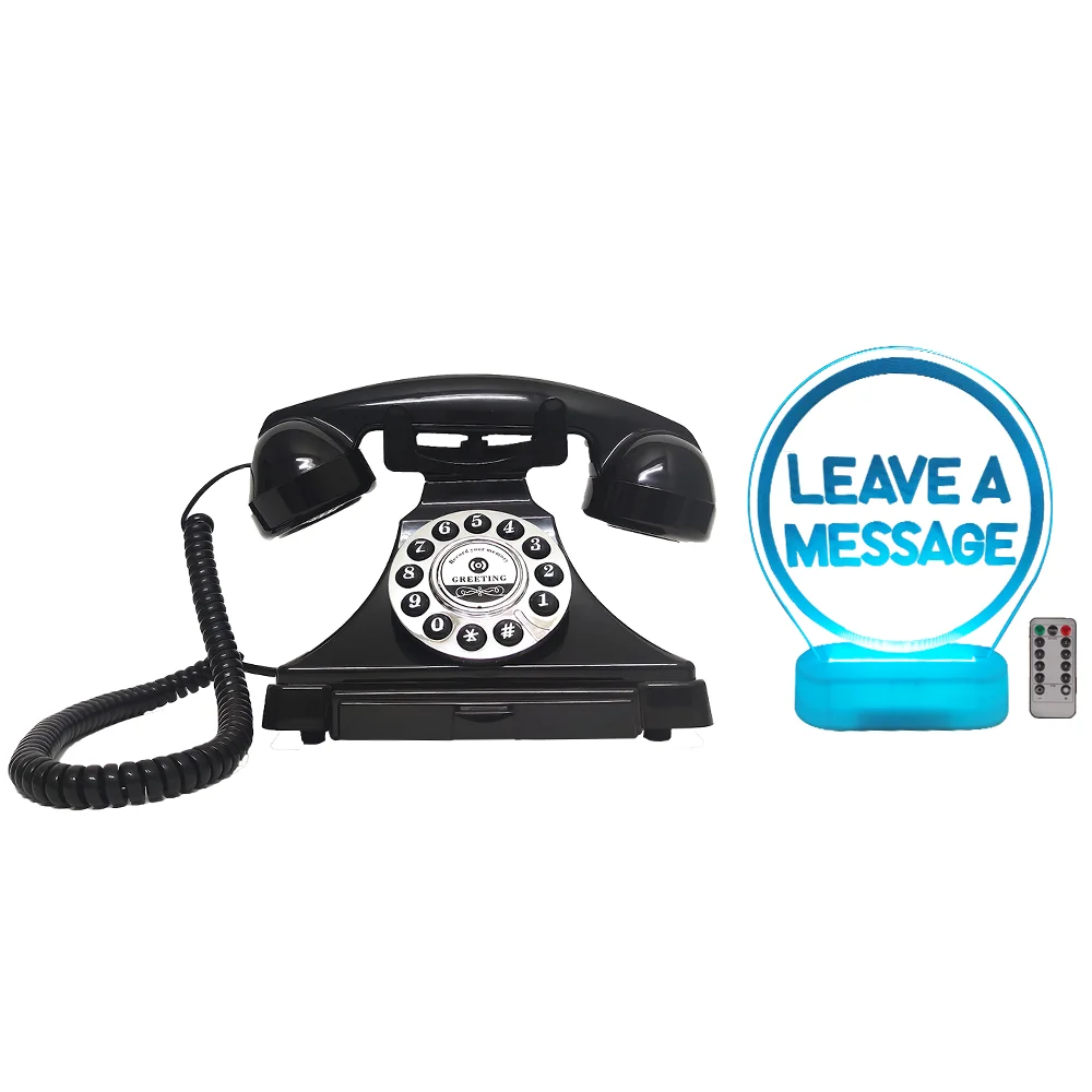 vintage phone Audio guest book retro rotary style antique audio guestbook phone message voice recorder for wedding party