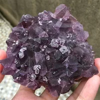 Natural Zhejiang Purple Fluorite Specimen Mineral Crystal Quartz Cluster Spiritual Meditation Healing Stone Spiritua Home Decor 1
