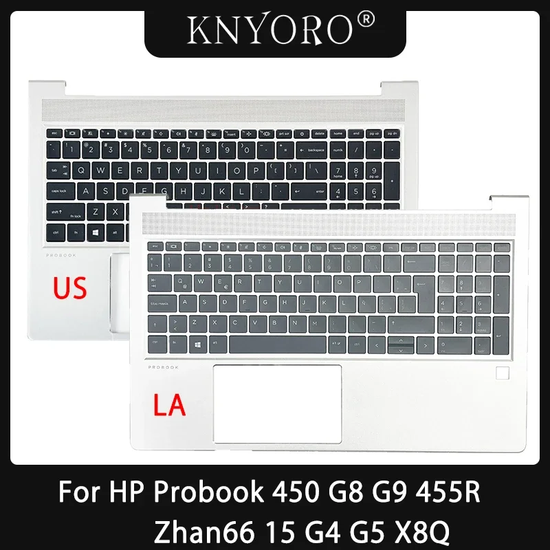 

Original New US Latin Keyboard Backlight for HP Probook 450 G8 G9 455R Zhan66 15 G4 G5 X8Q Laptop Palmrest Upper Cover Top Case