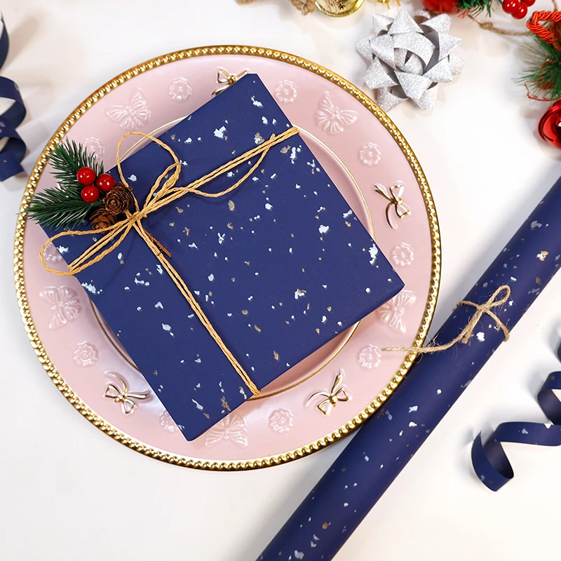 Rollo De Papel De Regalo De Navidad, Papel Kraft Rojo Para Navidad Papel De Regalo Para Ninos Ninas Hombres Y Mujeres Envoltura De Regalo Con