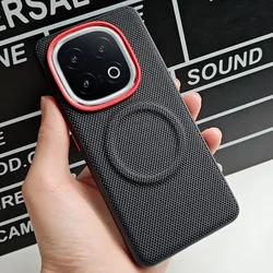 Luxury PU Leather Magnetic Wireless Charging Protective Back Cover Case for IQOO Z10 Turbo (Black)