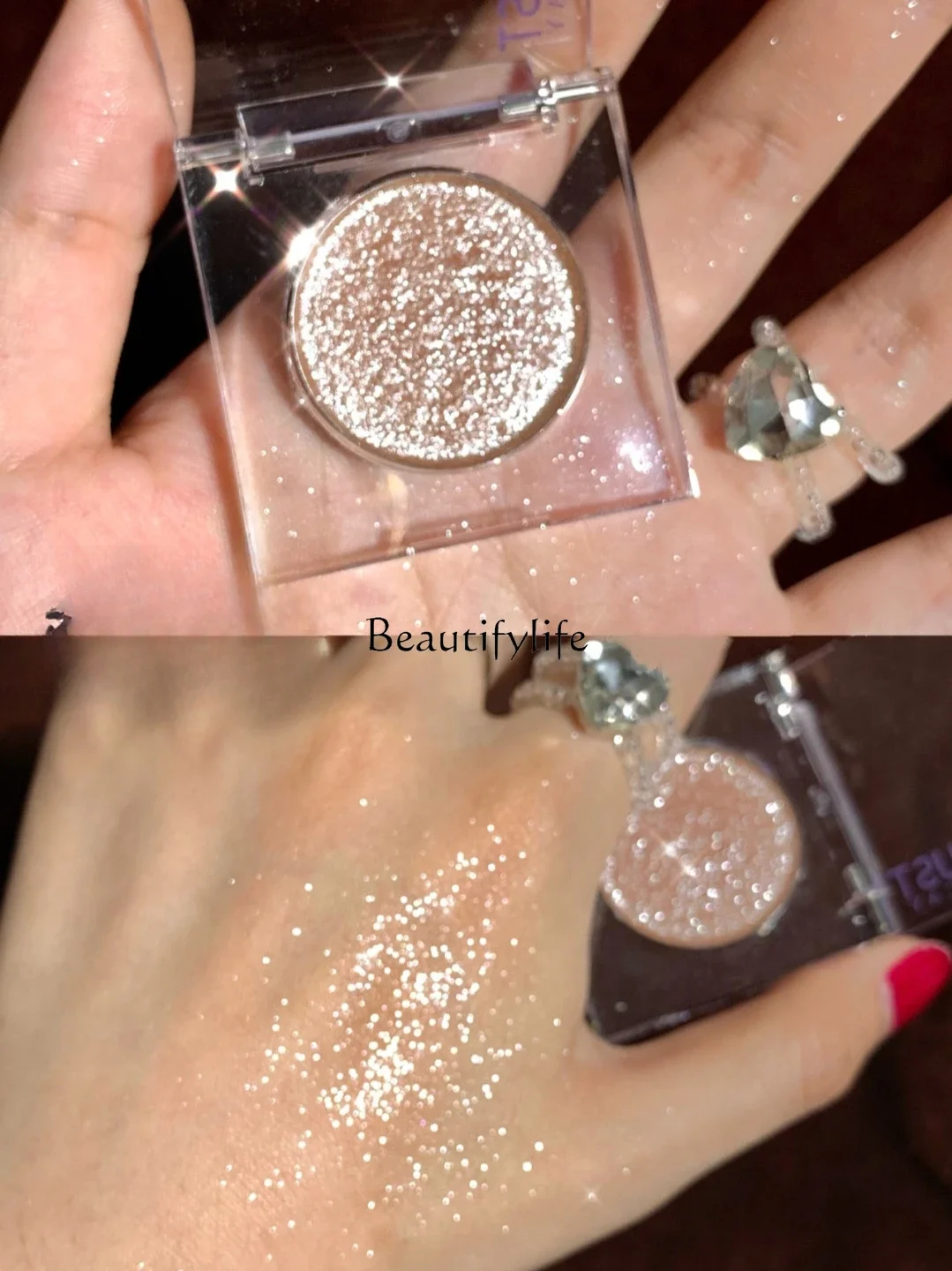 

Monochrome Sequins Pearlescent Fine Shiny Crystal Glitter Eye Shadow