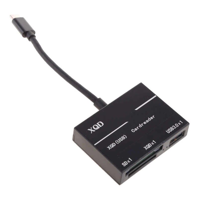 XQD 3-in-1 Card Reader Hub 2.0 Second XQD/SD Card Reader Read 3 Cards for XQD/SD  Sony- G Series, Lexar USB Mark