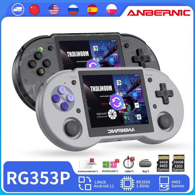 Rg351v Anbernic Handheld Game Player Retro Game Console Rk3326 Wifi Online  Ips Screen Portable Opendingux Game Consola - Handheld Game Players -  AliExpress