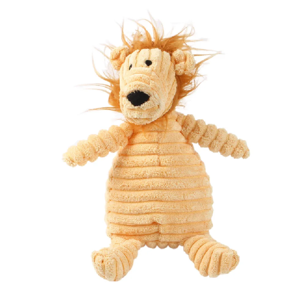 Plush Dog Toys Corduroy for Small Medium Dogs Animal Dog Squeaky Toy Bite Resistant Chew Toy Molar Teeth Cleaning Puppy Toys 6