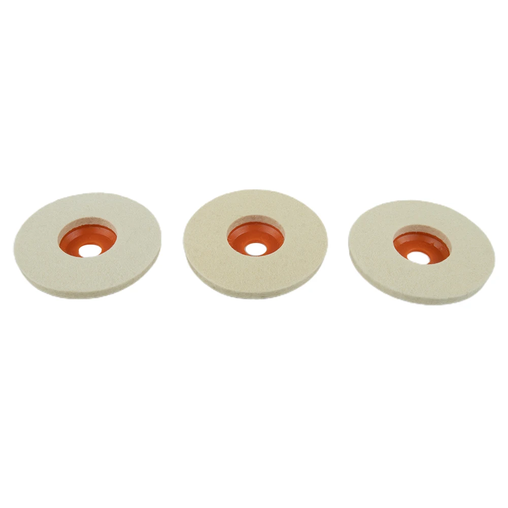 

3pcs 4Inch 100mm Wool Polishing Wheel Polishing Pads Angle Grinder Wheel Felt Polishing Disc Pad For Metal Marble Glass Ceramic