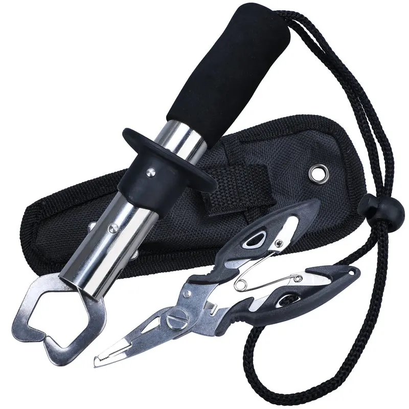 Fish Grip Tools Set Eva Handle Split Ring Hook Remover Fishing Pliers