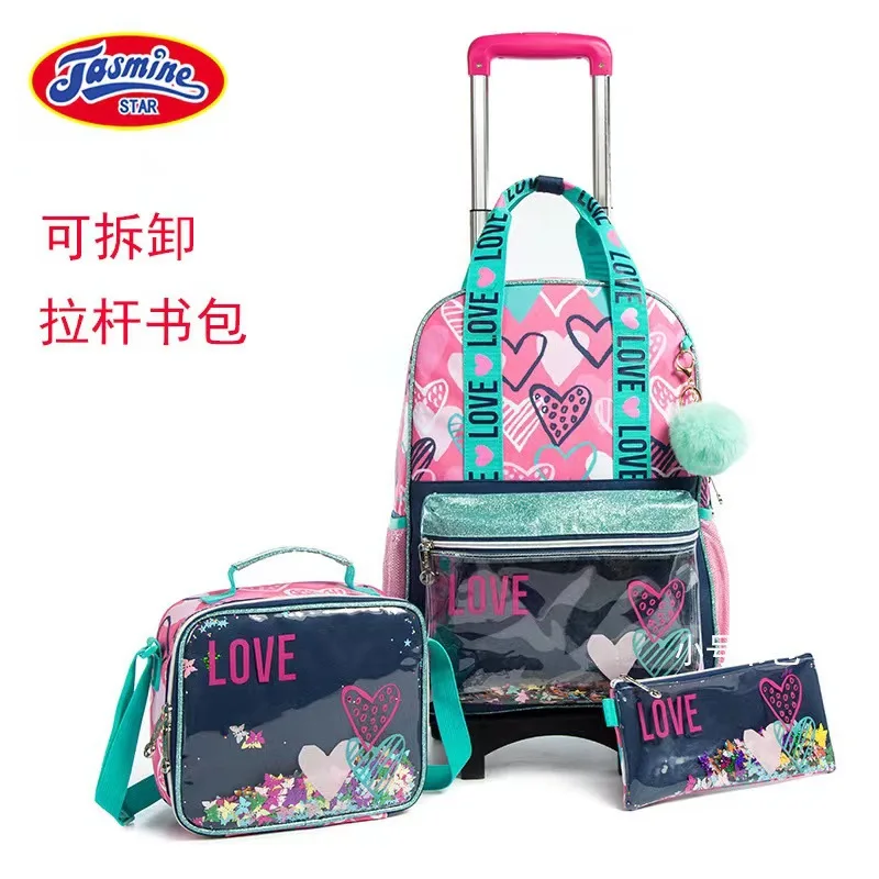 

Trolley Children School Bags With Wheels Mochila Kids Backpack Trolley Luggage For Girls backpack Escolar Backbag Schoolbag