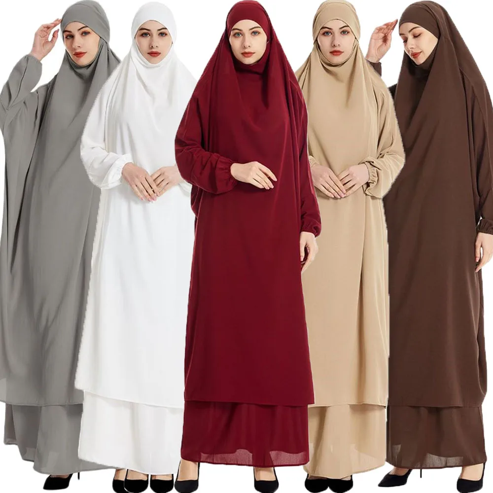 

Ramadan Muslim Women Overhead Abaya Hijab Dress Prayer Garment Eid Islamic Clothing Saudi Arabic Robe Kaftan Turkish Burqa Gown