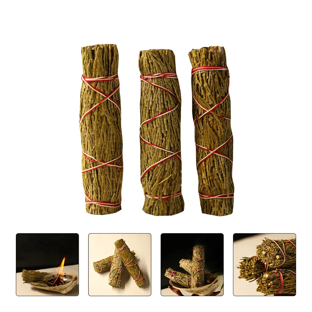 

3 Bundles of Cedar Smudge Ancient Ceremonial Repels Negative Energy Cedar Cane