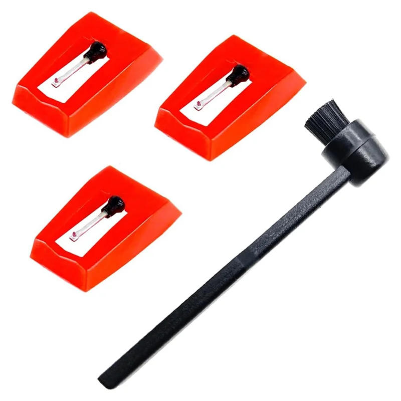Hot Sale 3 Pack Record Player Needles Replacement With Stylus Cleaning Brush, Turntable Stylus Needles For Victrola,Crosley