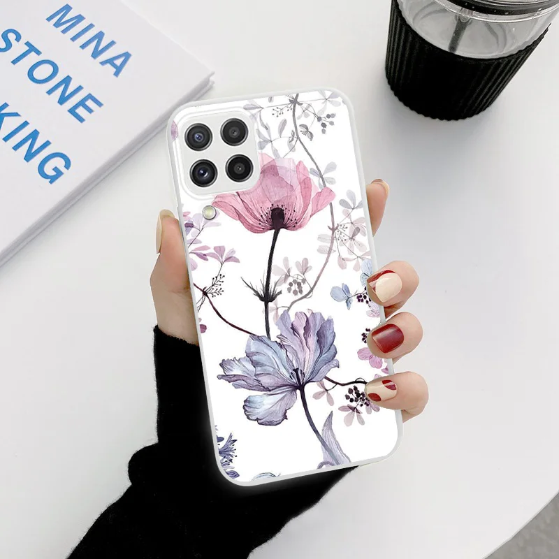 samsung silicone cover Dành Cho Samsung Galaxy Samsung Galaxy A22 4G 22 Ốp Lưng 5G Hoa Điện Thoại Coque Cho Samsung GalaxyA22 Chống Sốc Khủng Long Con Cú ốp Fundas Ốp Lưng samsung silicone Cases For Samsung