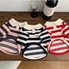 Dog Clothes Schnauzer Teddy York Shire Polo Shirt Summer Dress Striped Pet T-Shirt Dog Costume Soft Pullover Suit for Dog Puppy 1