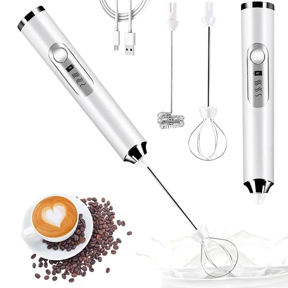 Electric Milk Frother USB Rechargeable for Kitchen