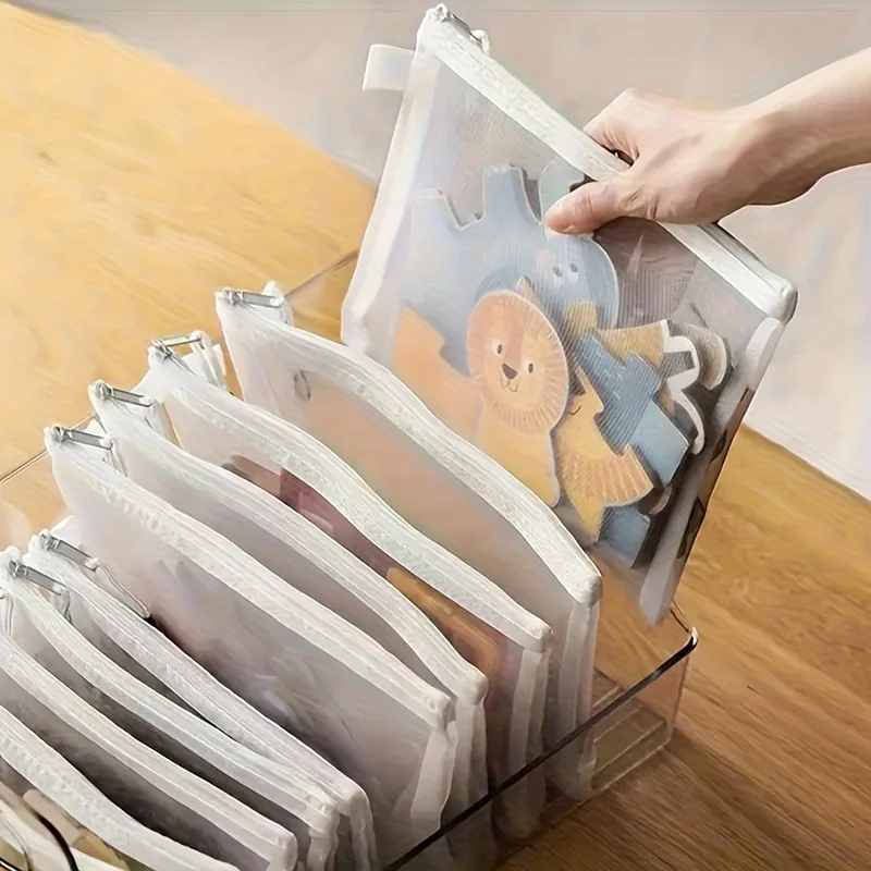 3pcs Zipper Mesh Bags, 3 Sizes, Zipper Mesh Bags, Waterproof Clear Travel Bags, Office Supplies Document Bags With Zipper