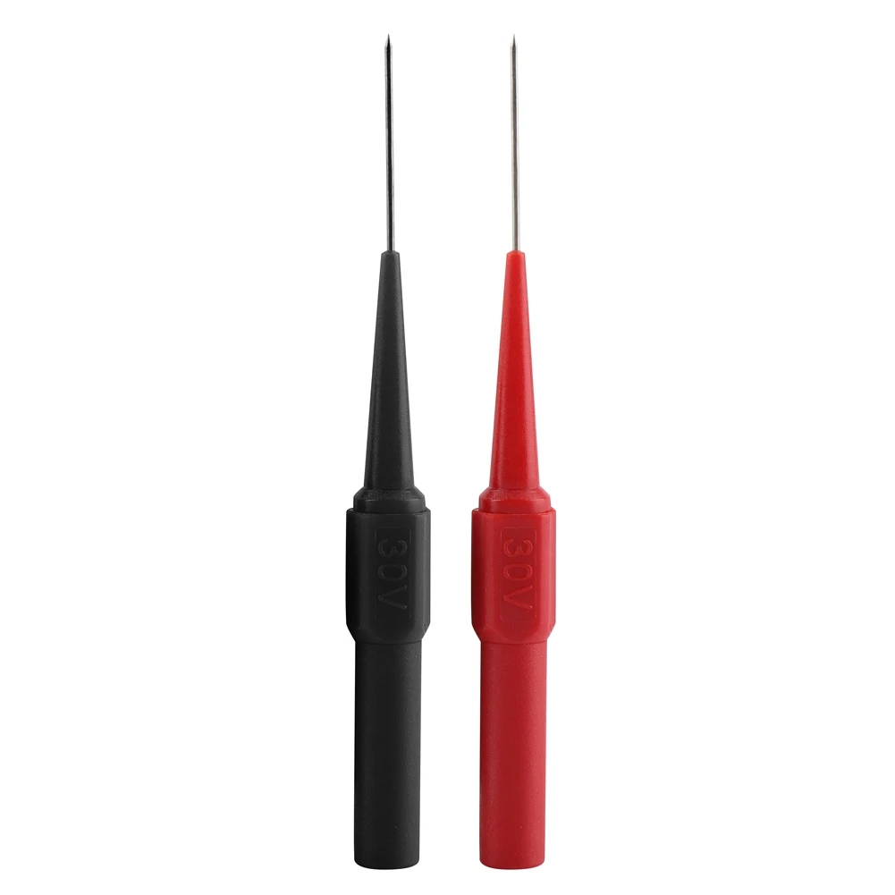 Test Probes Insulation Piercing Needle for Multimeters Red Black Color 1 Pair