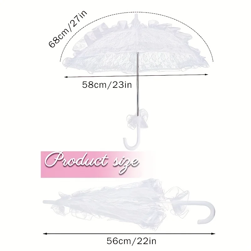Lace sun umbrella tea party decoration birthday party supplies vintage wedding photography props clothing accessories