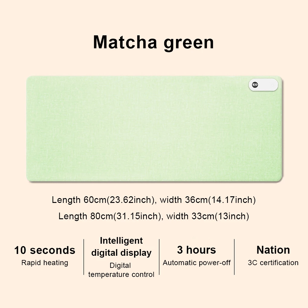 

Heating Mouse Pad Leather Mousepad Temperature Display Mat Pads Supplies