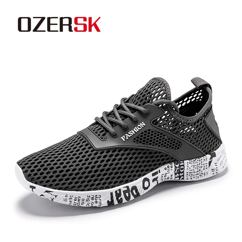 

OZERSK Summer Men Shoes Soft Comfortable Lazy Shoes Lightweight Cheap Mesh Casual Shoes Men Sneakers Tenis Masculino Zapatillas