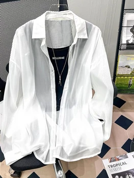 New 2026 Women's Ultra-Smooth Loose Sun Protection Shirt Pearl Silk Ice Sensation Open Cardigan Outerwear Summer Fashion 1