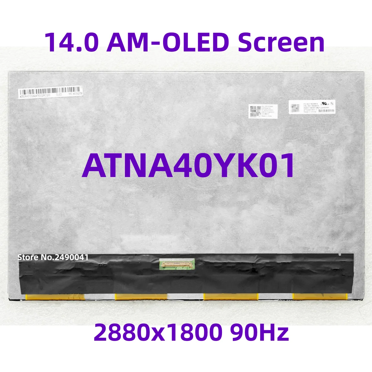 14.0 AM-OLED Laptop LCD Screen ATNA40YK01 ATNA40YK01-1 for ThinkPad T14s  Gen 3 21CQ 21CR 2.8K 2880x1800 90Hz FRU 5D11B36616