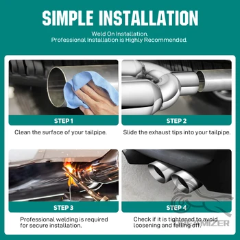 2.5" to 3.5" Slant Exhaust Tip 6