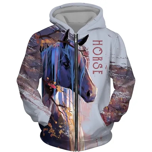 The Dream Wild Horse Run 3D Print Sweatshirt Hoodie: A Fashionable and Warm Choice for Autumn