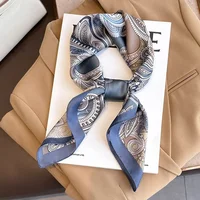 2024 Horse Print Female Silk Neck Scarf Square Hair Scarves Foulard Head Band Shawls Wraps Neckerchief Bandana Women 1