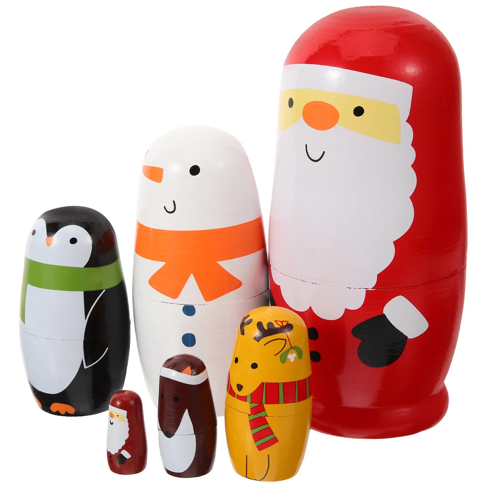 Russian Nesting Dolls Handmade Wooden Matryoshka Toys Kids Gift 6pcs