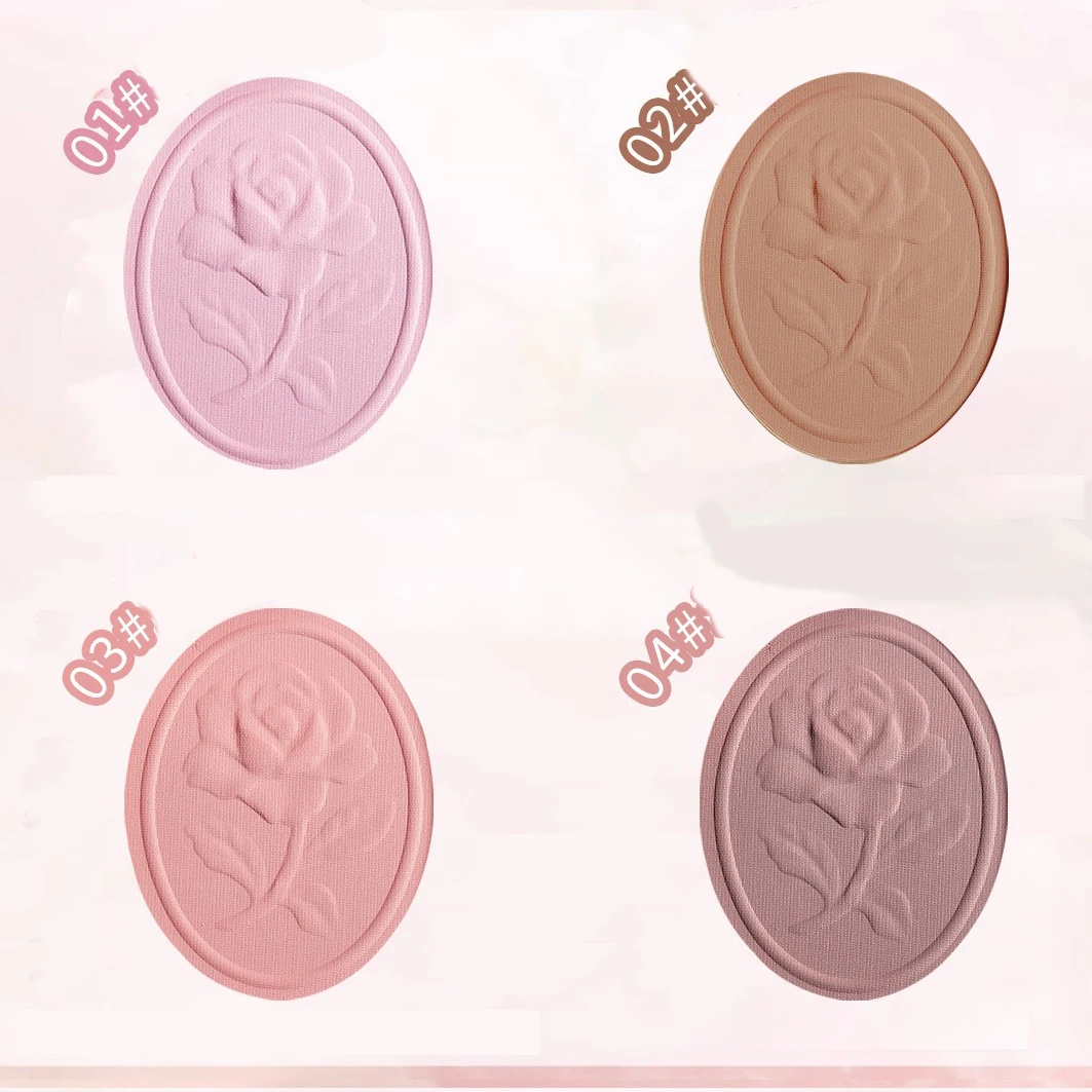 Enamel Powder Blush Palette Nude Peach Plum Makeup Natural Matte Embossed Blusher Low Saturation Expansion Eyeshadow Rouge Tint