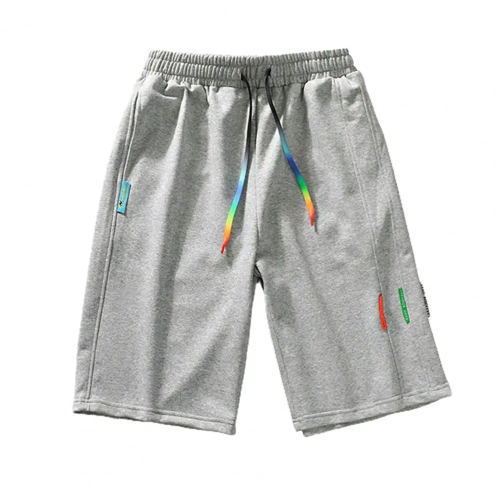 

Fitness Shorts Colorfast Sports Shorts Breathable Moisture Wicking Trendy Summer Pure Color Loose Basketball Shorts