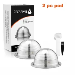 Premium Stainless Steel Reusable Coffee Capsule - SMALL (2 capsule)