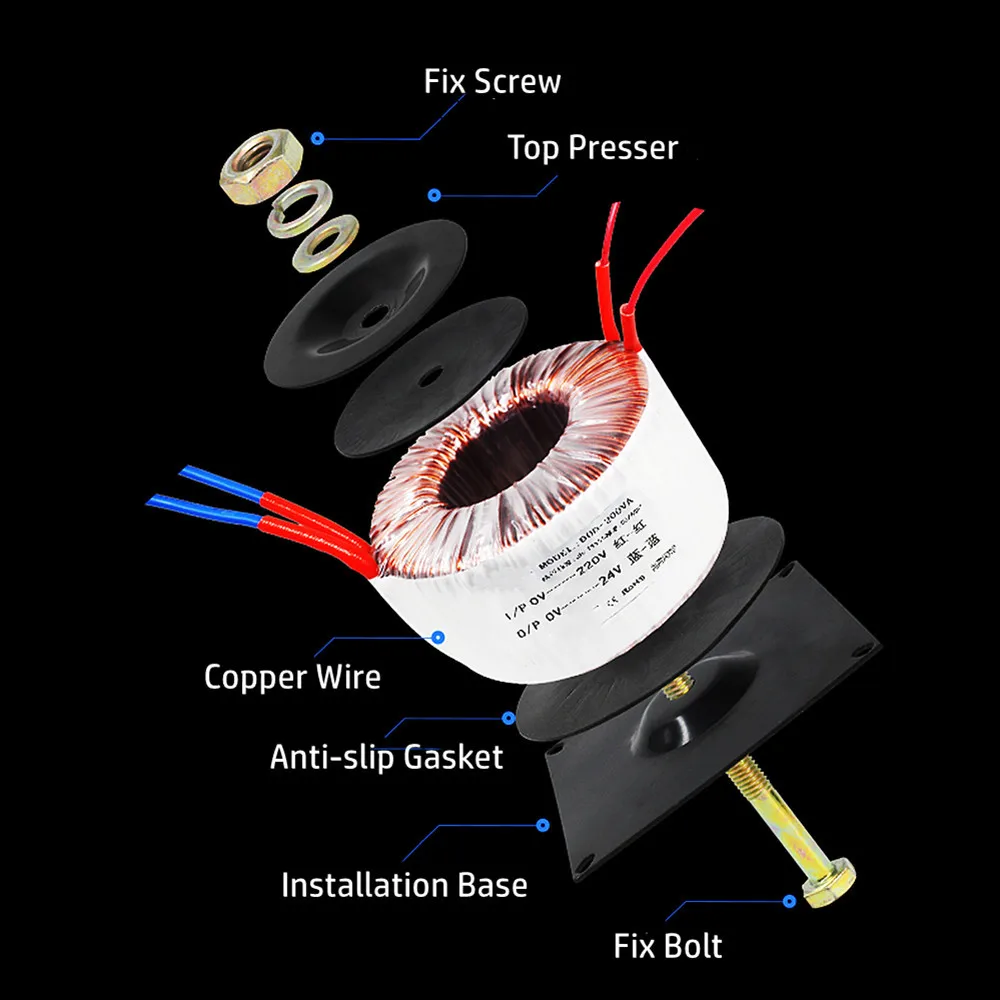 Anneau de fil de cuivre ondulé pour amplificateur audio LED