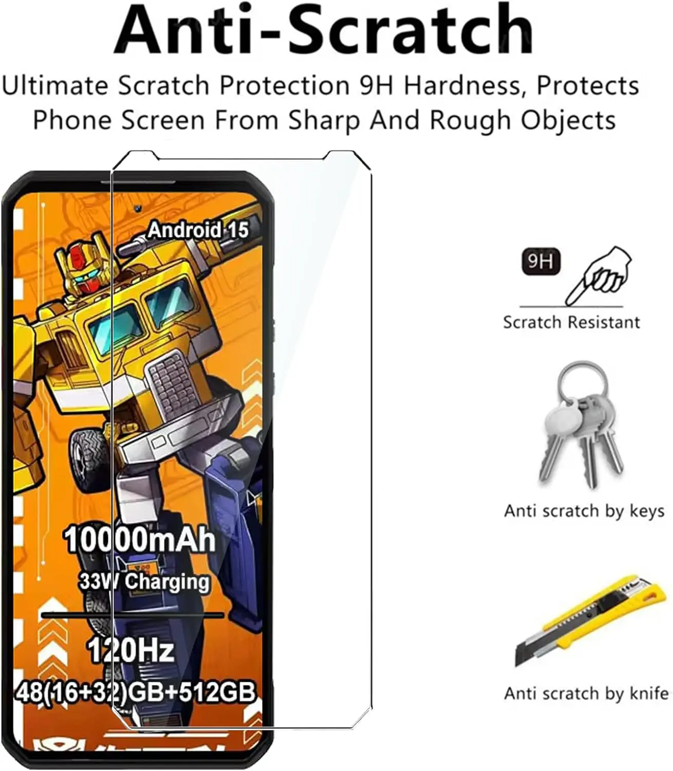 Premium Full Cover Tempered Glass Screen and Camera Lens Protector