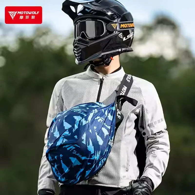Reflective Motorcycle Backpack – Waterproof Helmets Storage Bag, Large Capacity 50x34x29cm, For Riding & Travel