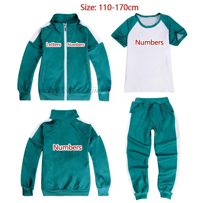 Costume de Cosplay d'halloween 230 Thanos, veste de survêtement, T-shirt et pantalon, pour adolescents, joueur de calmar, en Stock, 456