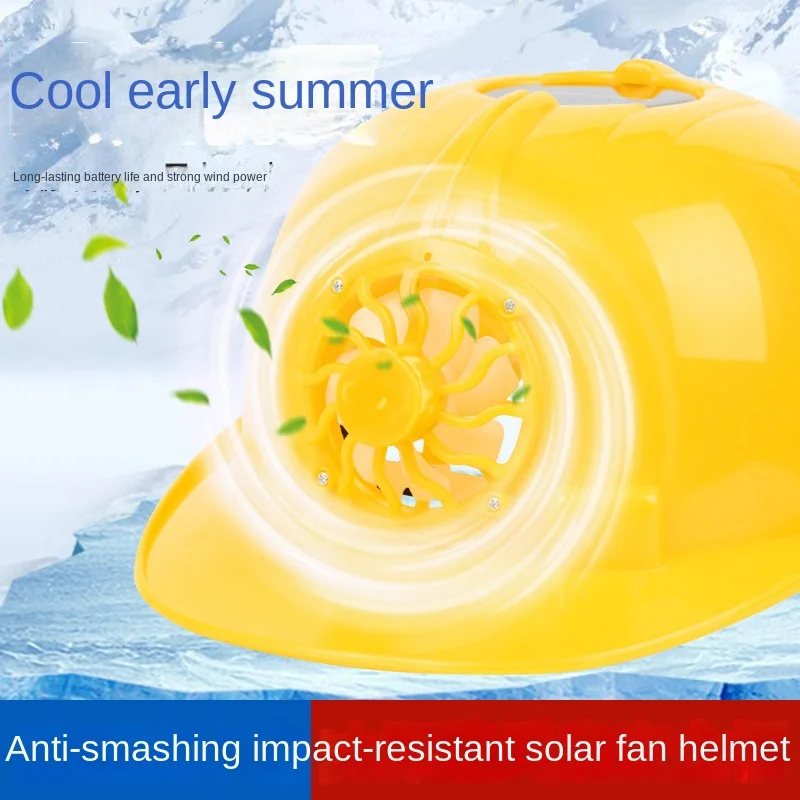 

Solar Power Fan Helmet Outdoor Working Safety Hard Hat Construction Workplace ABS material Protective Cap Powered by Solar Panel