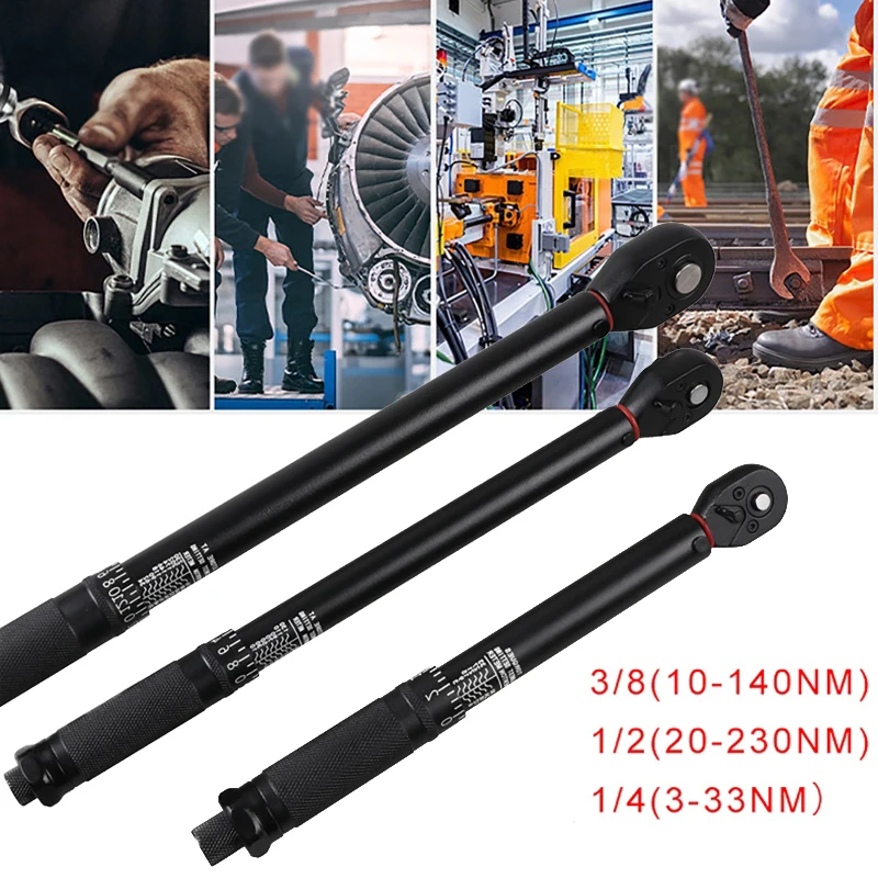 

3/8"（10-130NM）torque Preset Torque Wrench Round Tube High Precision Adjustable Torque Wrench Car Bike Automotive Hand Tools