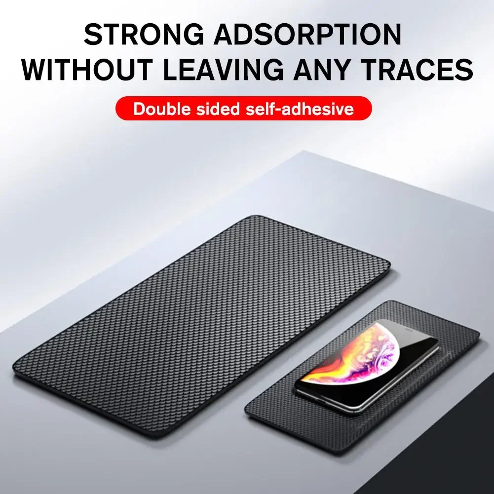Car dashboard mat Sticky Black Anti-Slip PVC Mat Auto Phone Holder Non-Slip Sticky Gel Pad 3 Size black
