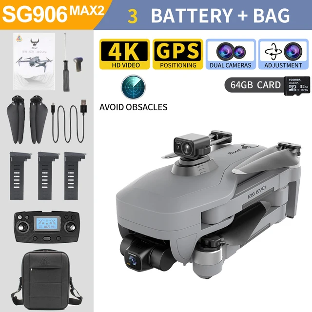 SG906 MAX2 Drone 4K Professional HD Camera Laser Obstacle Avoidance 3 ...