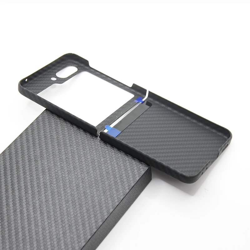 ZXKE Carbon Fiber Phone Case For Samsung Galaxy Z Flip 5 Cover Light Thin High-strength Aramid Protective Shell