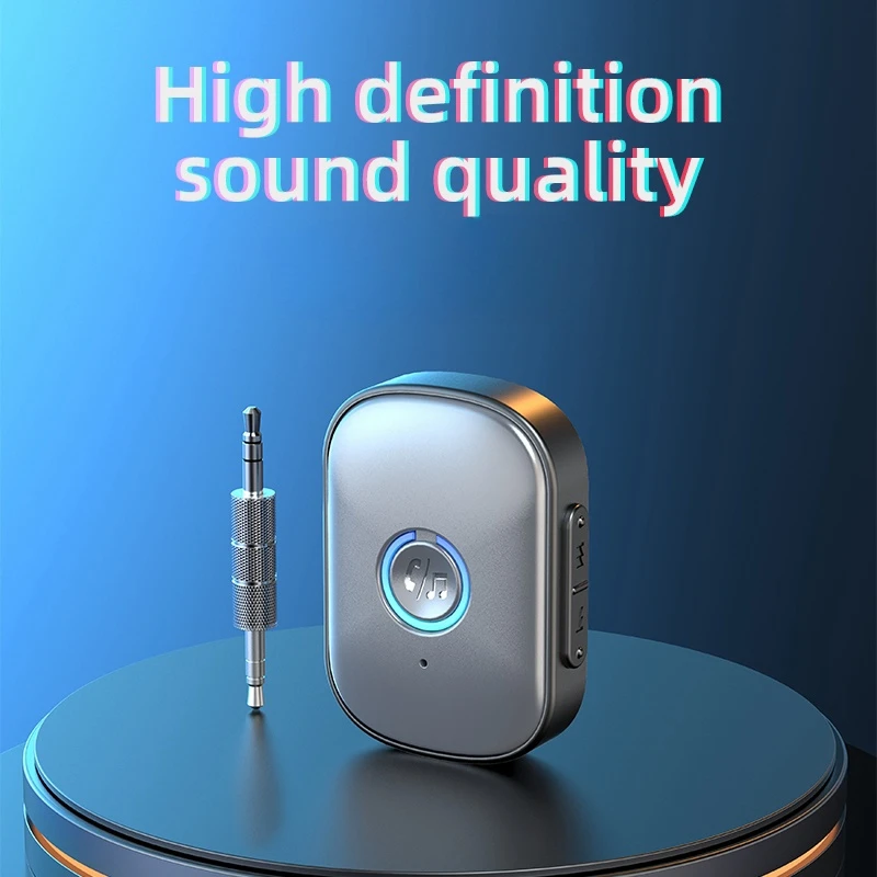 Bluetooth 5.3 Adapter Audio Receiver Wireless Audio for Car Music Headphone Speaker AUX Wireless Adapter 3.5mm Jack