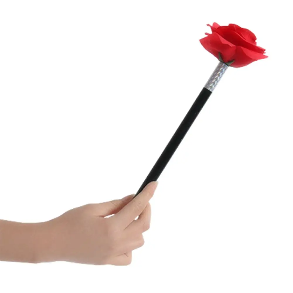 Close Up Stick To Rose Gimmicks Props Party Performance Flower Magic Tricks Wand Street Stage Rose Magic Props Beginners
